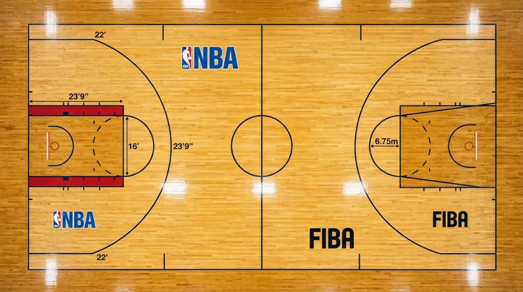 Diferenças entre regras NBA e FIBA que afetam apostas de basquetebol